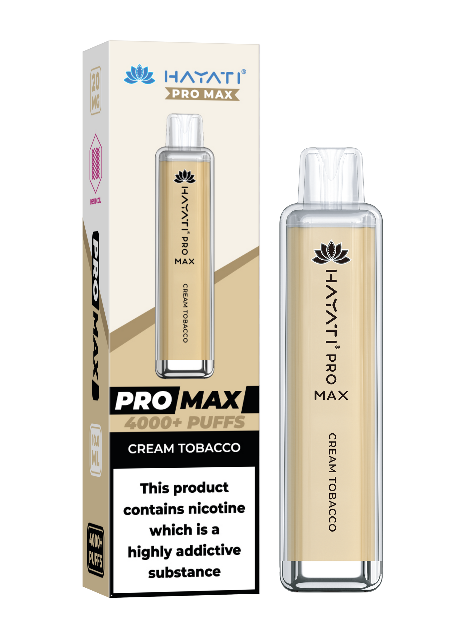 Hayati Pro Max - Cream Tobacco Vape Shop Belper, Derby, Ripley