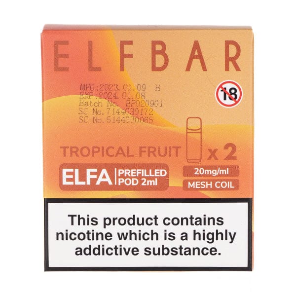 ELFBAR Elfa Prefilled Pods-Tropical Fruit Vape Shop Belper, Derby, Ripley