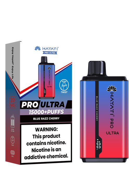 Hayati Pro Ultra 15000 Puffs Disposable Vape-Blue Razz Cherry Vape Shop Belper, Derby, Ripley