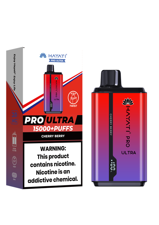 Hayati Pro Ultra 15000 Puffs Disposable Vape-Cherry Berry Vape Shop Belper, Derby, Ripley