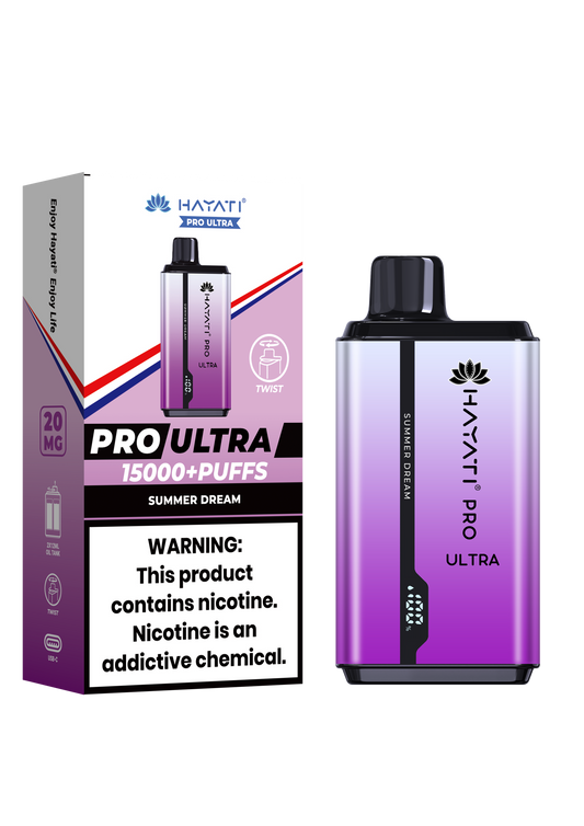 Hayati Pro Ultra 15000 Puffs Disposable Vape-Summer Dream Vape Shop Belper, Derby, Ripley