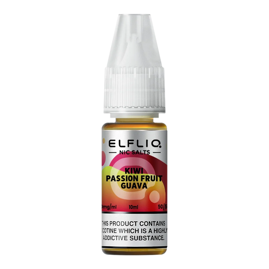 Elfliq Nic Salt - Kiwi Passionfruit Guava 10mg Vape Shop Belper, Derby, Ripley
